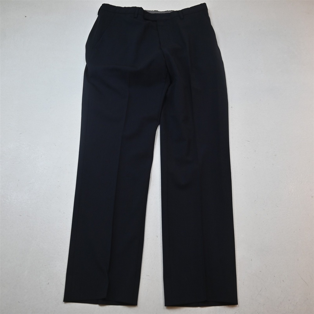 Hugo Boss 30x30 Navy Blue 100% Wool The Jam75/Sharp3 Slim Dress Mens Pants